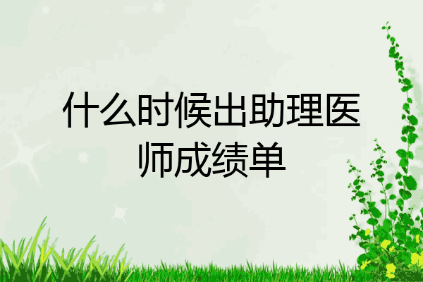 什么时候出助理医师成绩单