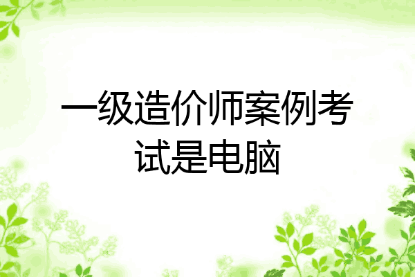 一级造价师案例考试是电脑