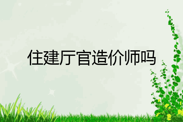 住建厅官造价师吗