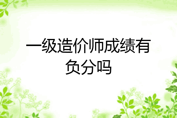 一级造价师成绩有负分吗