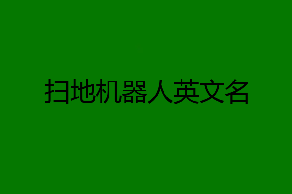 扫地机器人英文名
