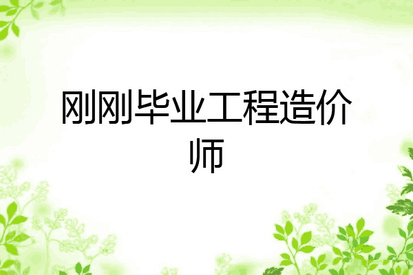刚刚毕业工程造价师