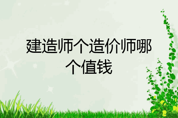 建造师个造价师哪个值钱