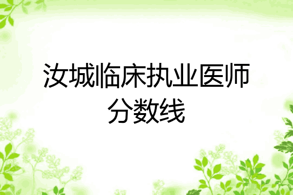 汝城临床执业医师分数线