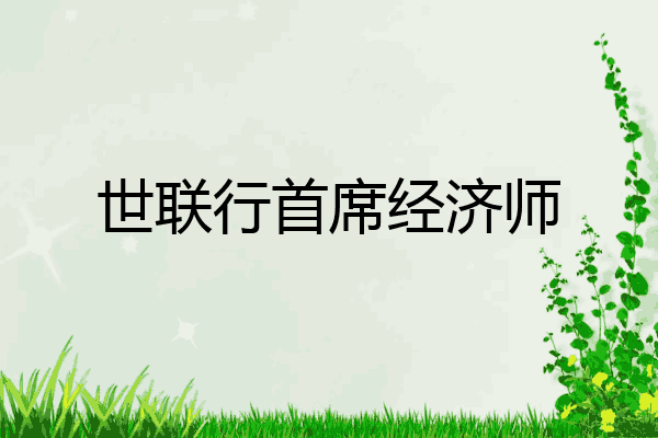世联行首席经济师