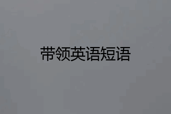 带领英语短语