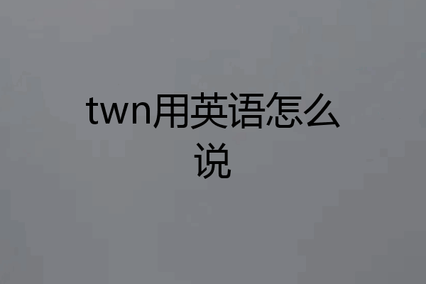 twn用英语怎么说