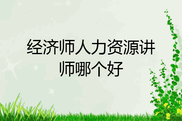 经济师人力资源讲师哪个好