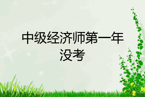 中级经济师第一年没考