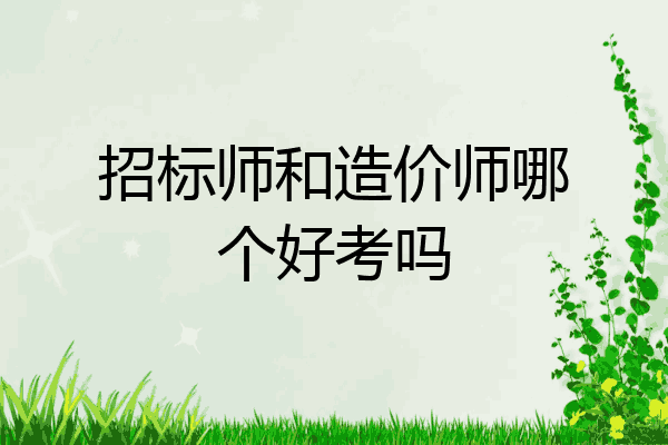 招标师和造价师哪个好考吗