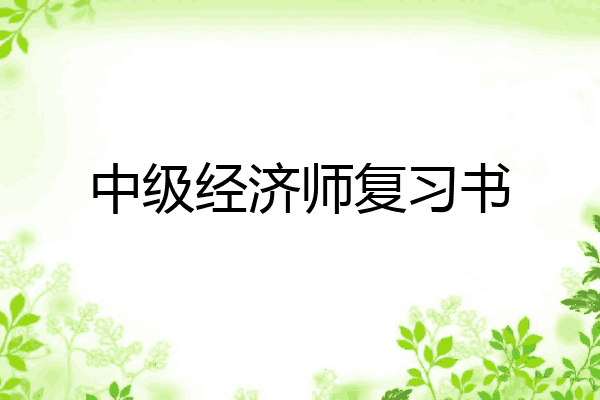 中级经济师复习书