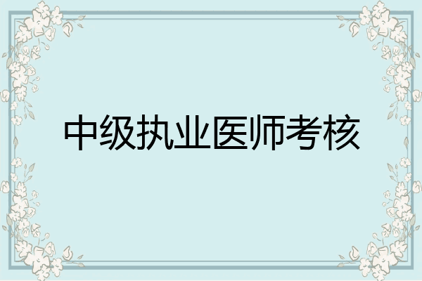 中级执业医师考核