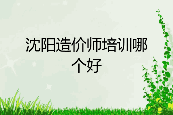 沈阳造价师培训哪个好