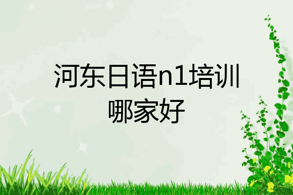 河东日语n1培训哪家好