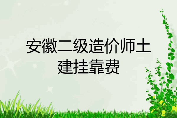 安徽二级造价师土建挂靠费