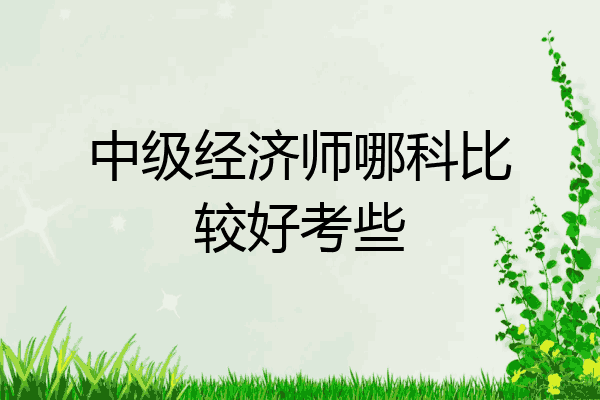 中级经济师哪科比较好考些