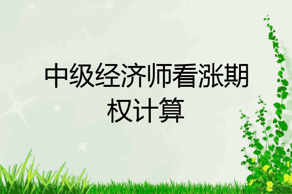 中级经济师看涨期权计算