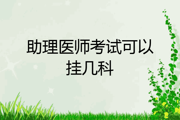 助理医师考试可以挂几科