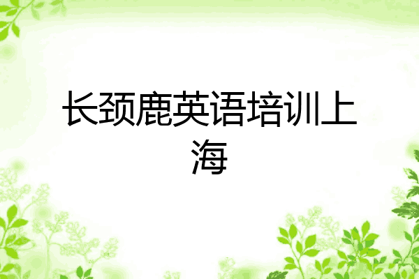 长颈鹿英语培训上海