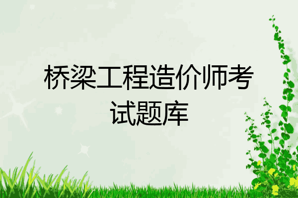 桥梁工程造价师考试题库