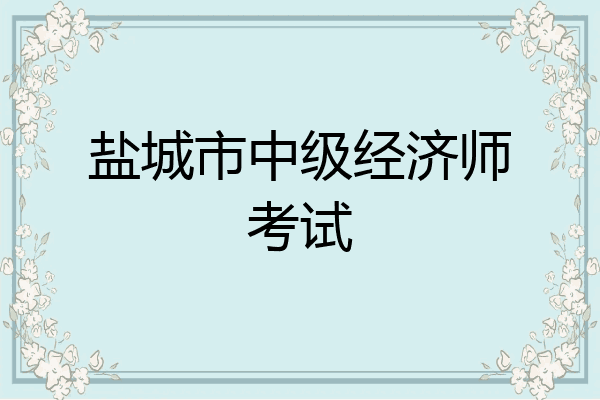 盐城市中级经济师考试