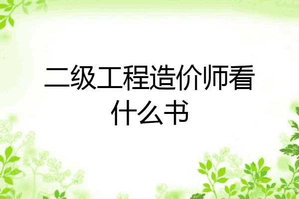 二级工程造价师看什么书