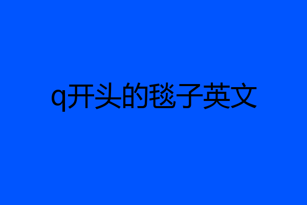 q开头的毯子英文