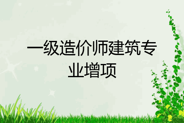 一级造价师建筑专业增项