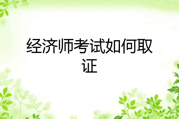 经济师考试如何取证