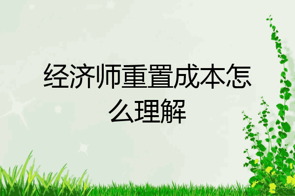 经济师重置成本怎么理解