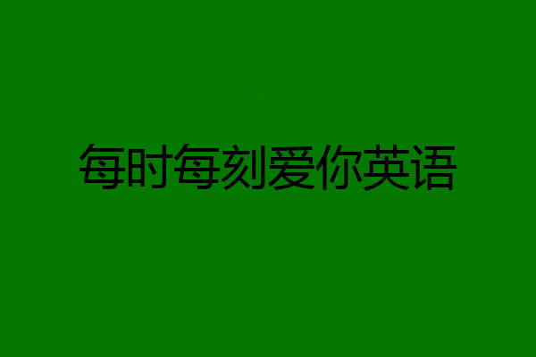 每时每刻爱你英语