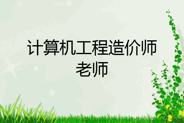 计算机工程造价师老师
