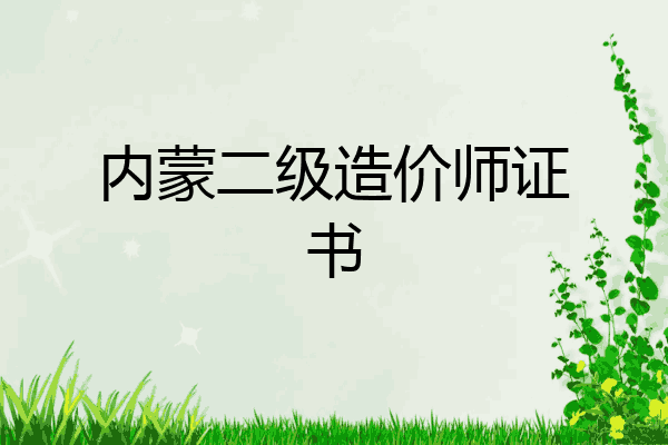 内蒙二级造价师证书