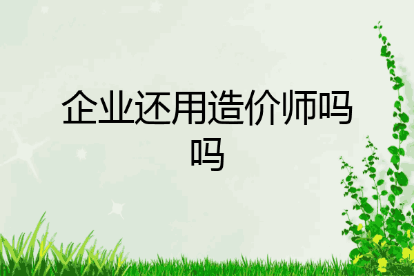 企业还用造价师吗吗