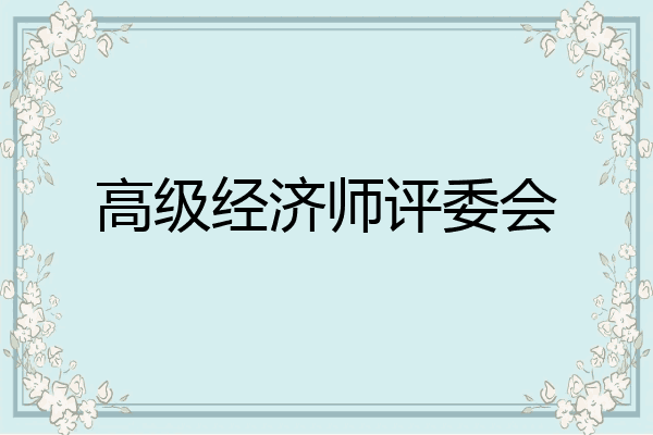 高级经济师评委会