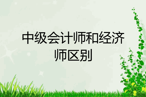 中级会计师和经济师区别