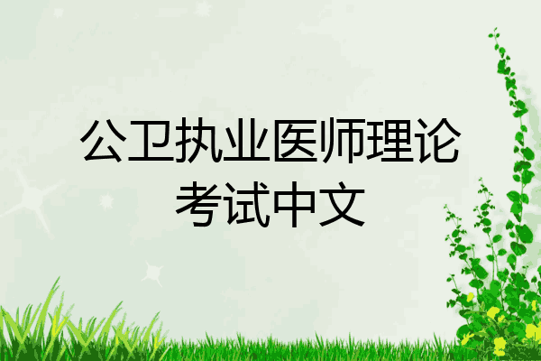 公卫执业医师理论考试中文