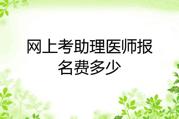 网上考助理医师报名费多少