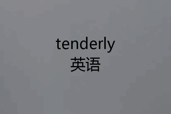 tenderly英语