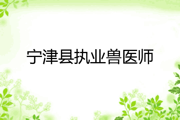 宁津县执业兽医师