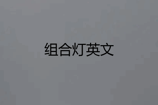 组合灯英文