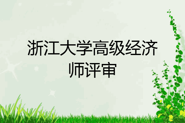 浙江大学高级经济师评审