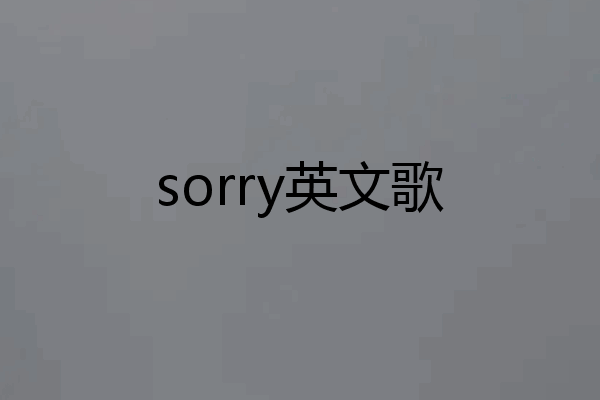 sorry英文歌