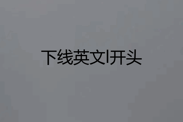 下线英文l开头