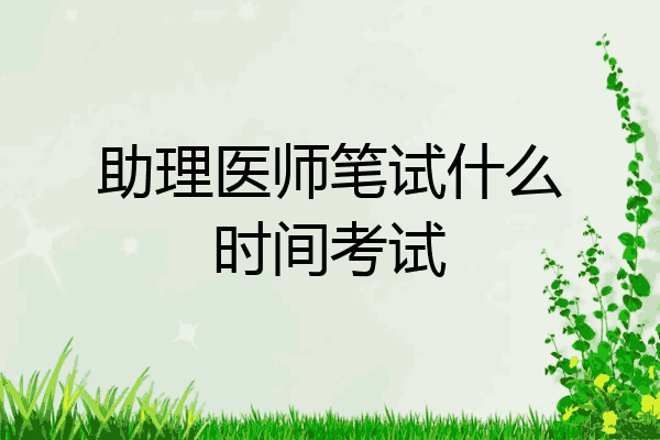 助理医师笔试什么时间考试