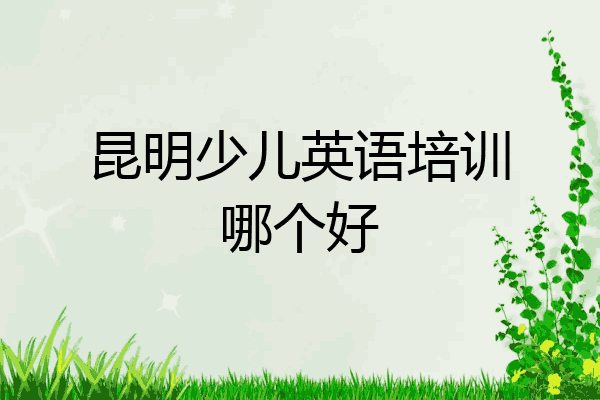 昆明少儿英语培训哪个好