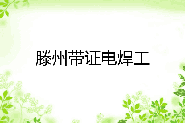 滕州带证电焊工