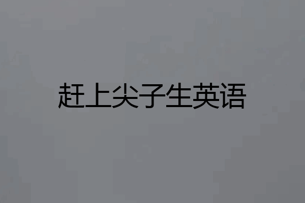 赶上尖子生英语