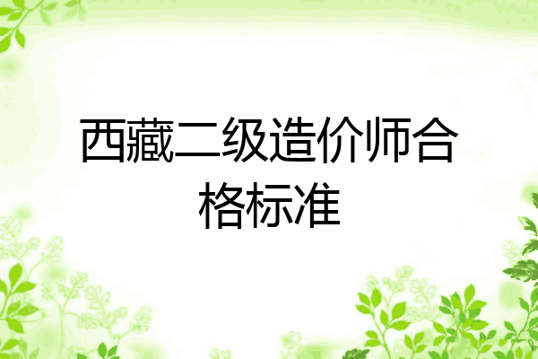 西藏二级造价师合格标准
