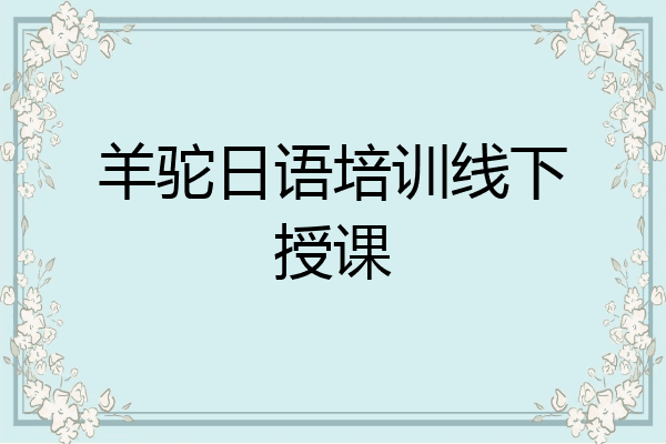 羊驼日语培训线下授课